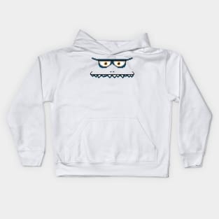 blue pixel face monster Kids Hoodie